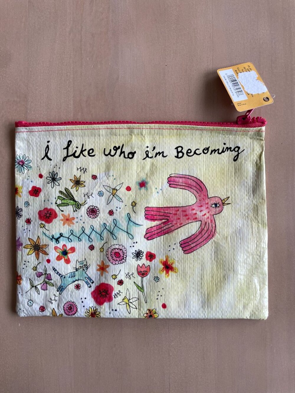 Entire Closet $5! NWT 9"x7" Blue Q Bags I Like Who I'm Becoming Zipper Pouch - Picture 6 of 14